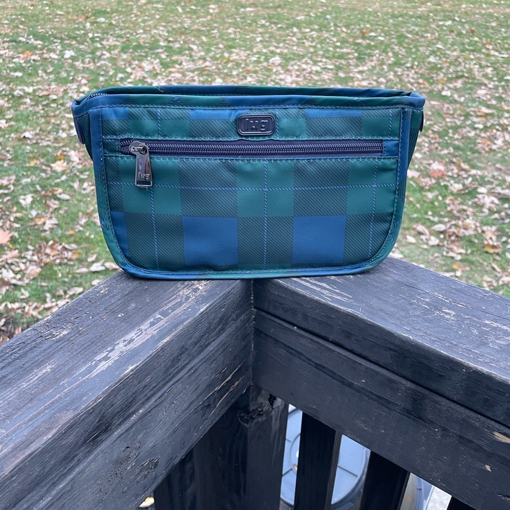 Lug Plaid Green and Blue cosmetic Bag